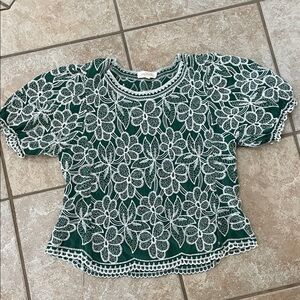 Solitaire Emerald Lace Floral Top